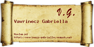 Vavrinecz Gabriella névjegykártya